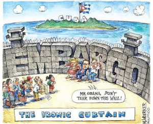 The Republicans, who took credit for pulling down the Berlin Wall, resist doing the same with the Cuban embargo.